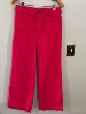 J. Crew Lizzie Pink Wide-Leg  patch pocket Pants size 29